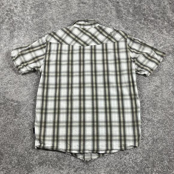 Patagonia Shirt Mens Small Three Trees Embroidery Button Up Short Sleeve Plaid - Picture 6 of 10